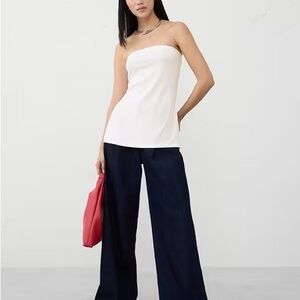 Banana Republic Factory Strapless Trapunto Top (only white available now)